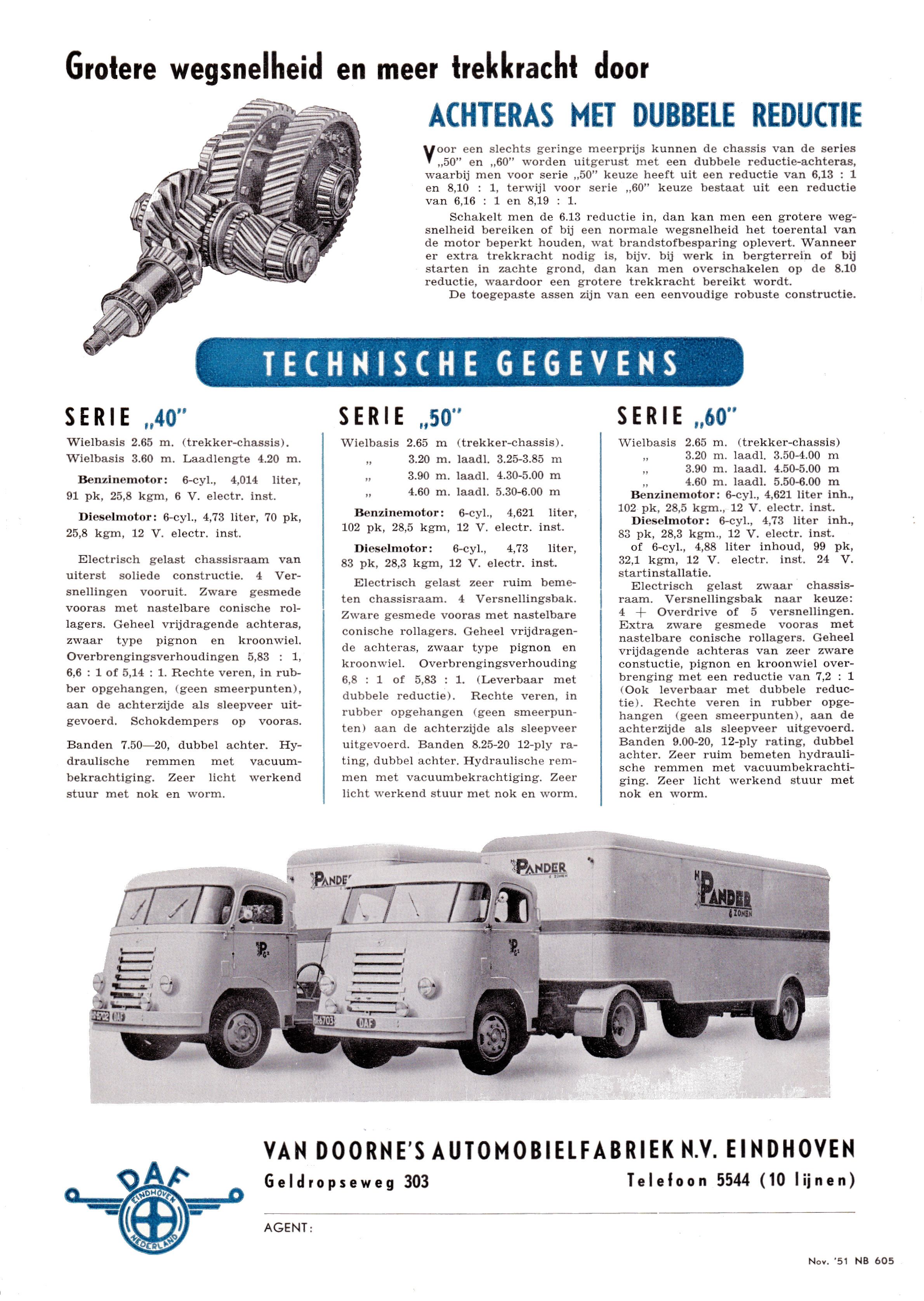 1951 Daf Truck Brochure